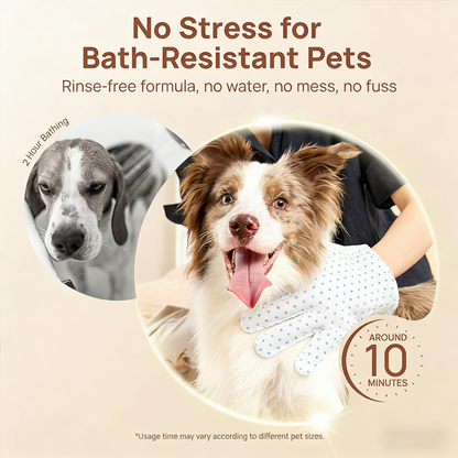 Large No-Rinse Pet Glove - Quick Clean in 30 Seconds