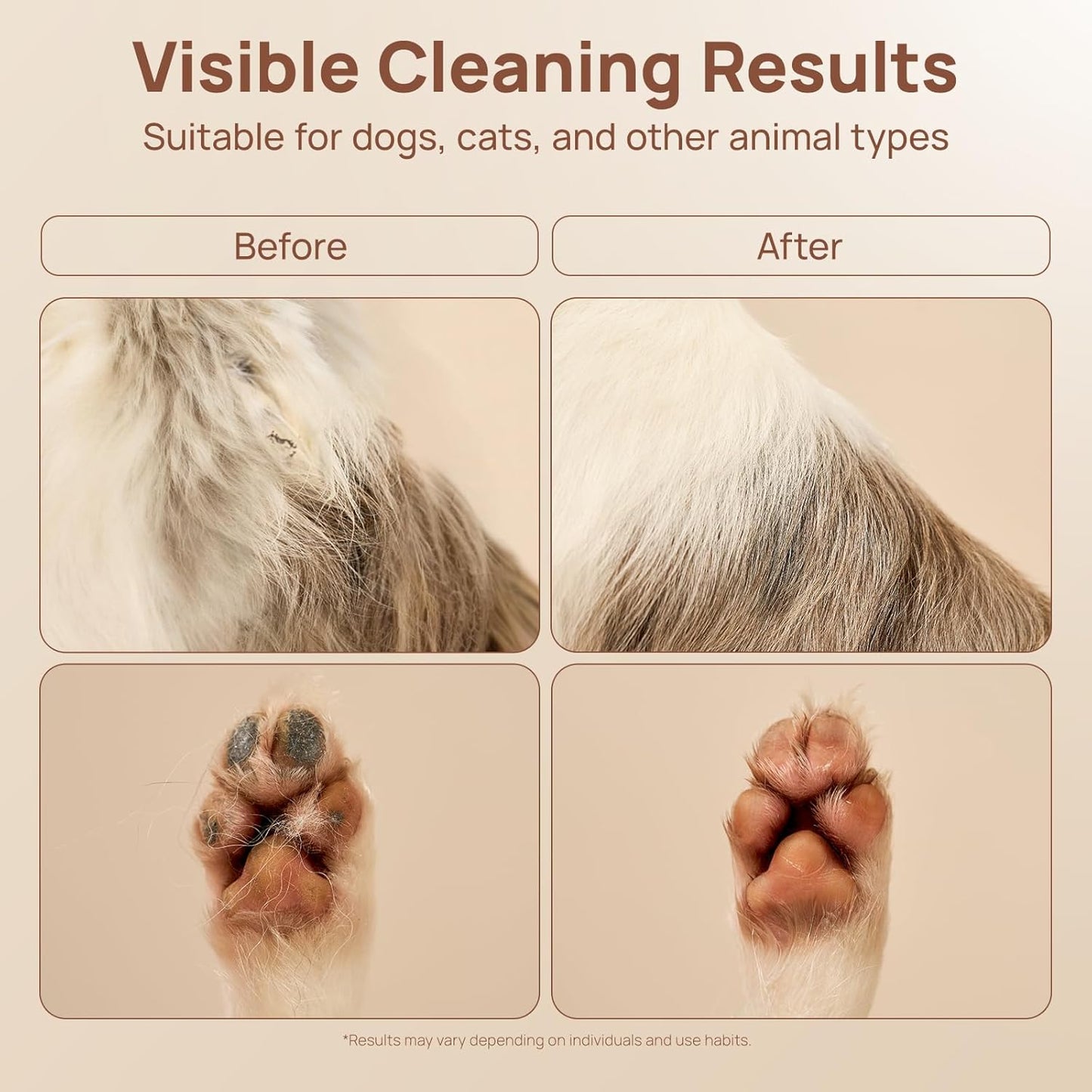 Pet Glove Wipes Travel Pack