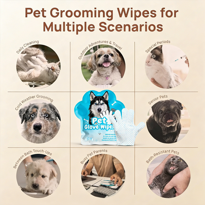 Pet Glove Wipes Travel Pack
