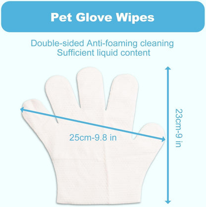 Pet No-Rinse Glove Wipes