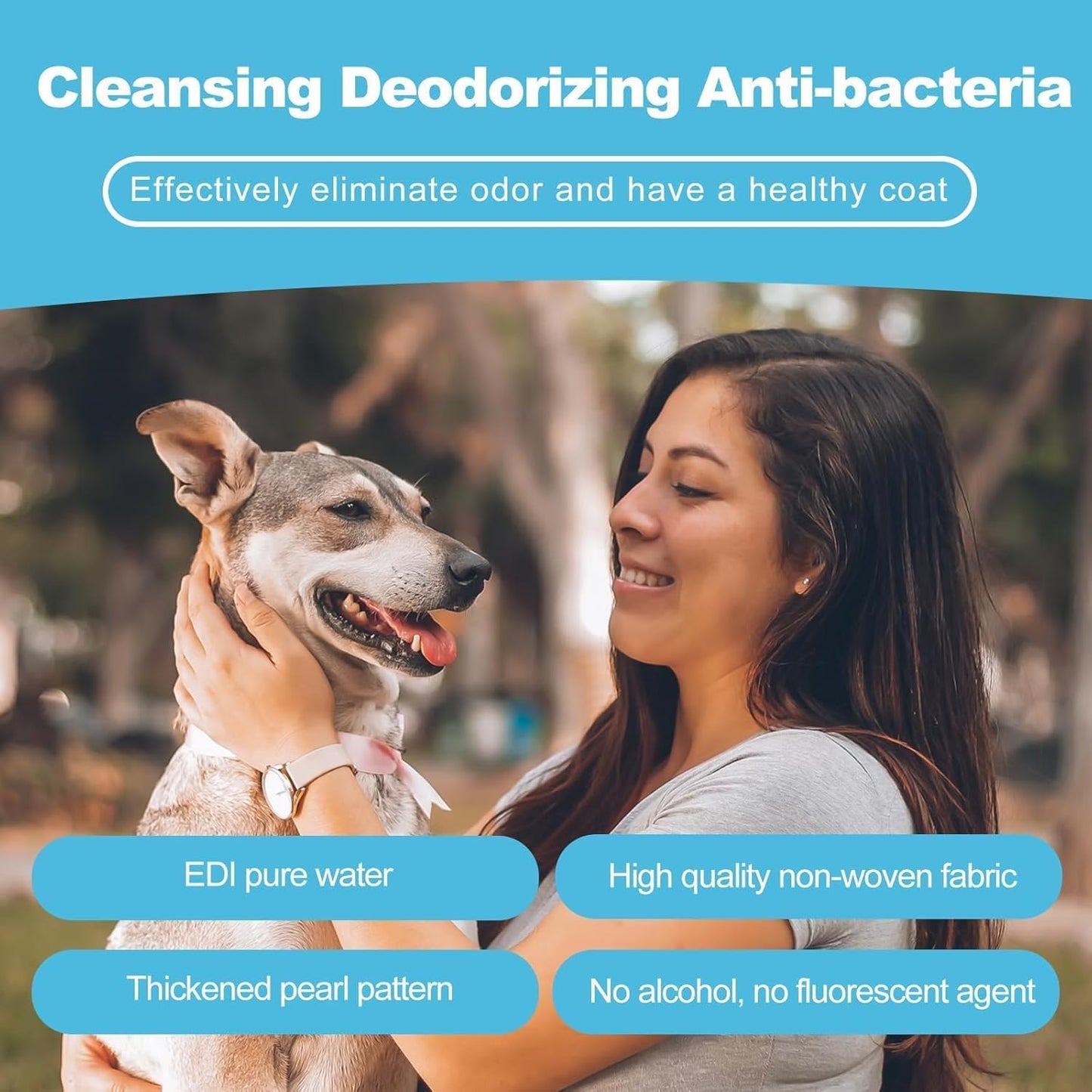 Pet No-Rinse Glove Wipes