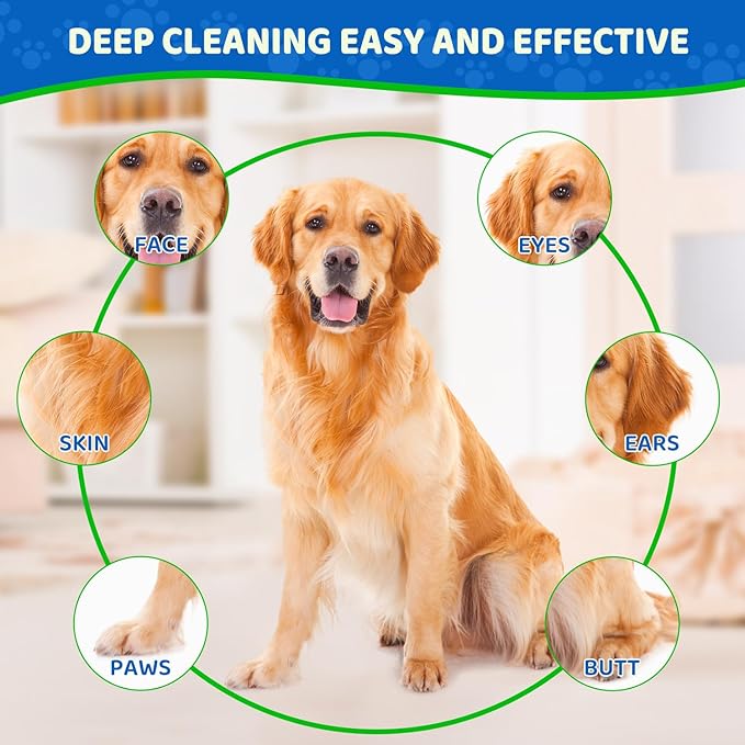Pet No-Rinse Glove Wipes