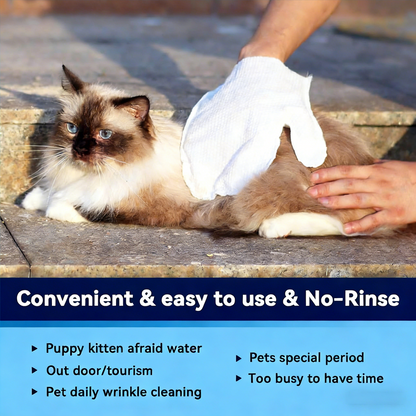 Large No-Rinse Pet Glove - Quick Clean in 30 Seconds