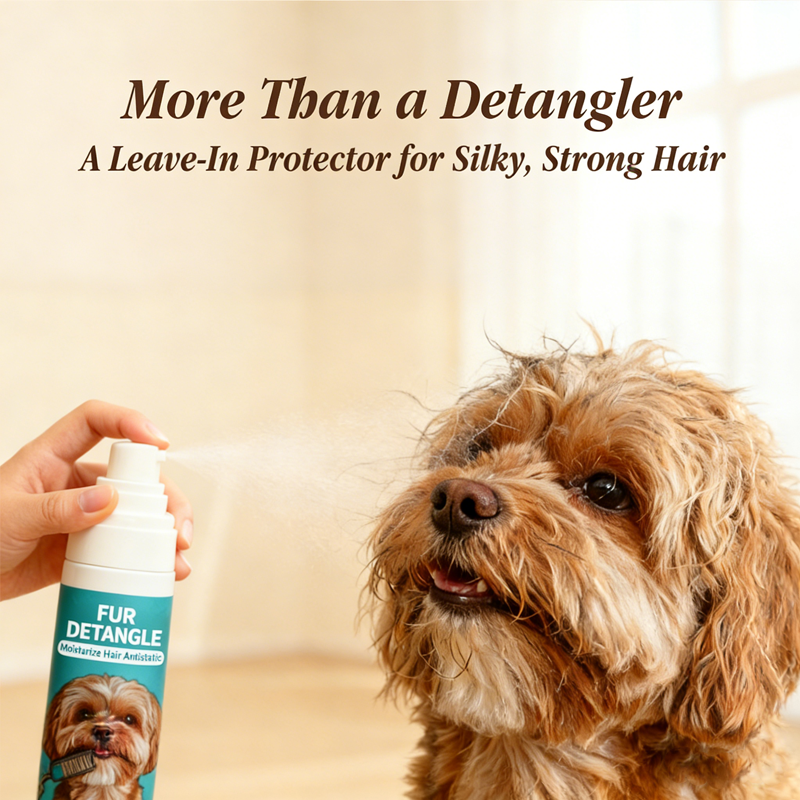 Complete Pet Grooming Set - Double-headed Electric Spray Brush, Spray, Wipes & Glove