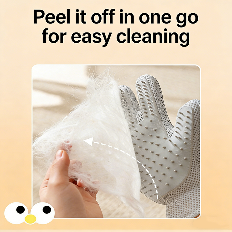 Quick Pet Bath Set - No-Rinse Foam + Bath & Grooming Gloves