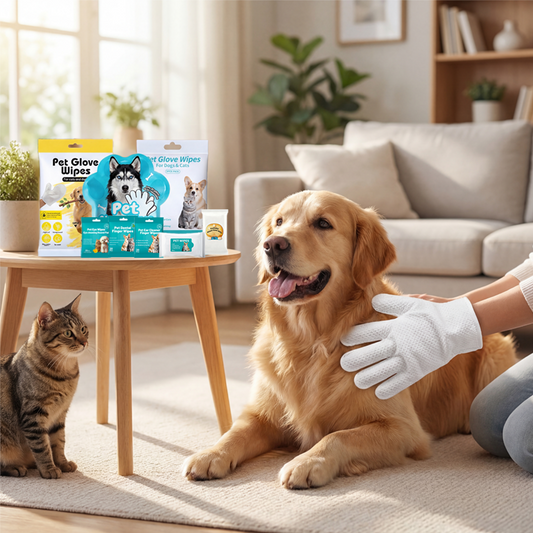 Large No-Rinse Pet Glove - Quick Clean in 30 Seconds