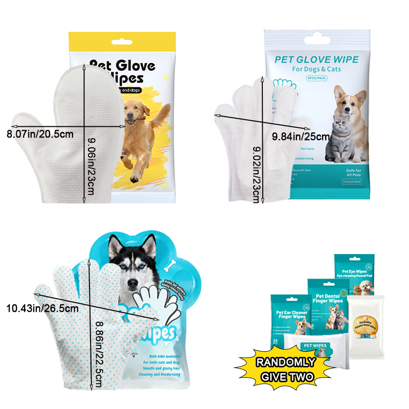 Large No-Rinse Pet Glove - Quick Clean in 30 Seconds